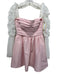 Self-Portrait Size 4 Light Pink & White Polyester Tulle Polka Dot Dress Light Pink & White / 4