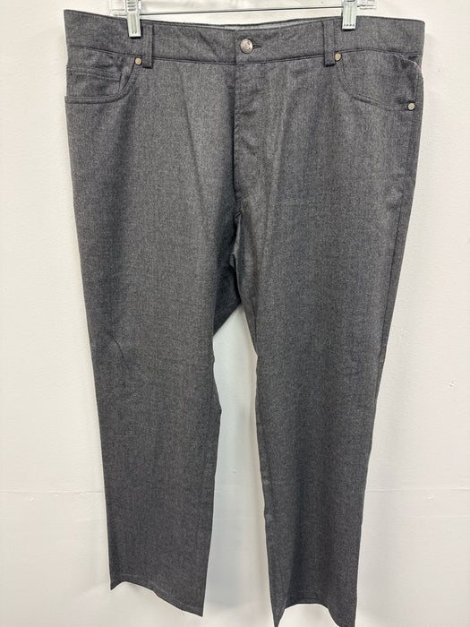 Peter Millar NWT Size 40 Gray Wool Solid Dress Khakis Men's Pants