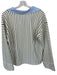 Entro Size L Black & Blue Mutli color Cotton Knit Collared Long Sleeve Top Black & Blue Mutli color / L