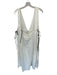 Vrg Grl Size 12 Cream & Black 100% Linen Maxi Bow Detail V Neck Dress Cream & Black / 12
