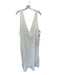 Vrg Grl Size 12 Cream & Black 100% Linen Maxi Bow Detail V Neck Dress Cream & Black / 12