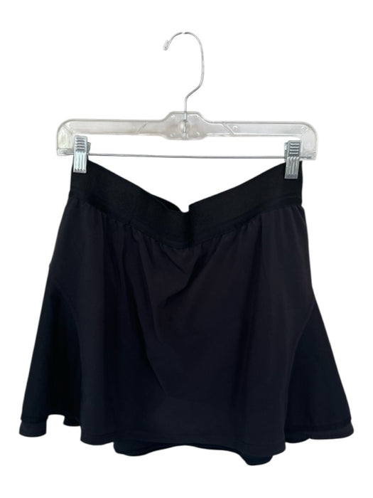 Lululemon Size 10T Black Nylon Blend Waist Band Mesh Detail Athletic Skort Black / 10T