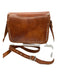 No Brand Brown Leather Engraved Button Close Crossbody Bag Brown / S