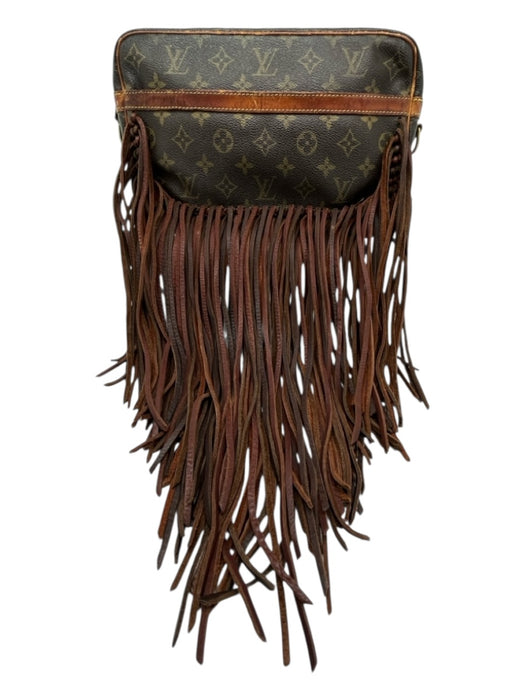 Louis Vuitton Brown & Tan Leather Monogram Fringe Crossbody Bag Brown & Tan / M