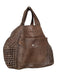 Latico Brown Leather Woven Top Handles Crossbody Strap Bag Brown / M