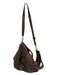 Latico Brown Leather Woven Top Handles Crossbody Strap Bag Brown / M