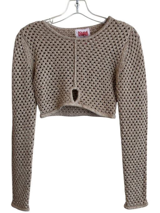 Solid & Striped Size Est S Champagne No Fabric Tag Crew Neck Long Sleeve Top Champagne / Est S