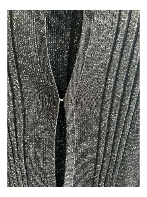 Solid & Striped Size Est S Black No Fabric Tag Crew Neck Long Sleeve Shimmer Top Black / Est S