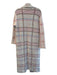 L Space Size XS/S Pink & Multi Nylon Blend Collared Open Front Plaid Coat Pink & Multi / XS/S