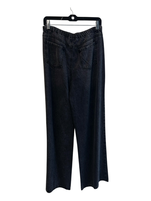 Splendid Size Small Black Tencel Drawstring Zip Fly 5 Pocket Wide Leg Pants Black / Small