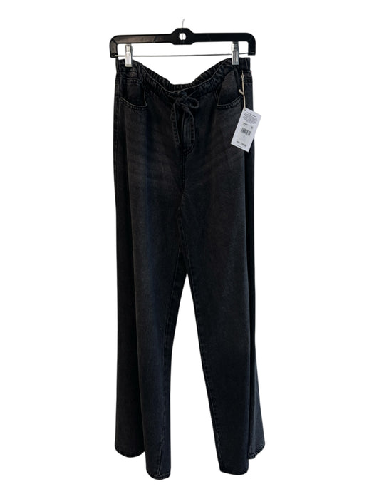 Splendid Size Small Black Tencel Drawstring Zip Fly 5 Pocket Wide Leg Pants Black / Small