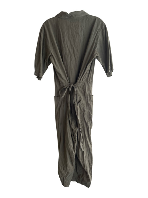 Stateside Size S Green No Fabric Tag Short Sleeve Button Front Collar Jumpsuit Green / S