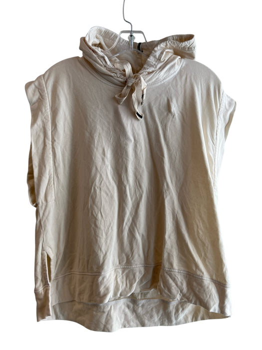 Stateside Size XL Ivory Modal Blend Hood Drawstring Cap Sleeve Top Ivory / XL