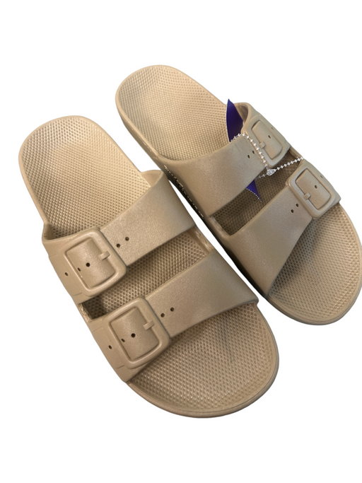 Freedom Moses Shoe Size 38/39 Light Tan Rubber Round Toe Double Strap Shoes Light Tan / 38/39