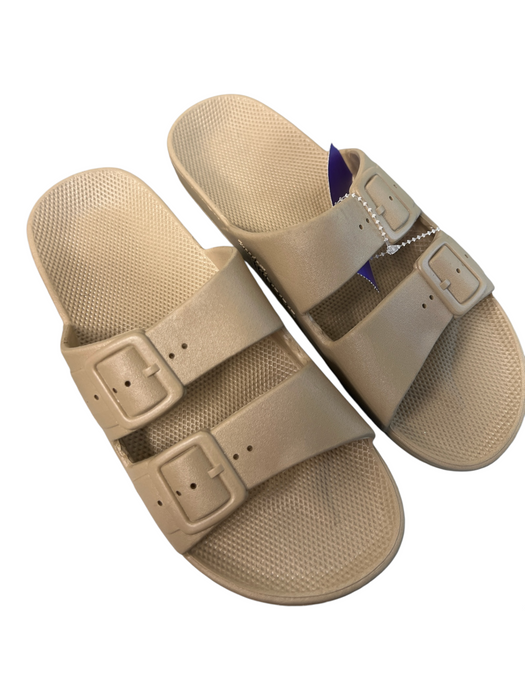 Freedom Moses Shoe Size 38/39 Light Tan Rubber Round Toe Double Strap Shoes Light Tan / 38/39