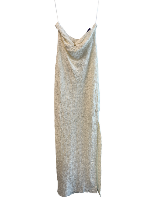 L Space Size Small Cream No Fabric Tag Strapless Textured Neck Tie Dress Cream / Small