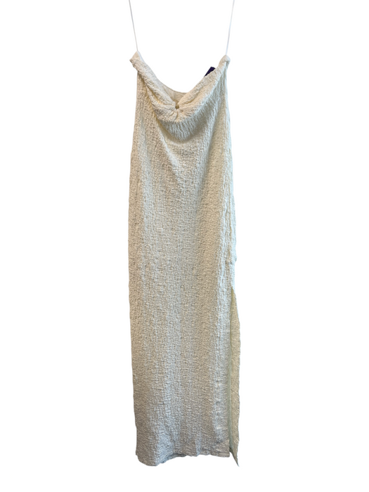 L Space Size Small Cream No Fabric Tag Strapless Textured Neck Tie Dress Cream / Small