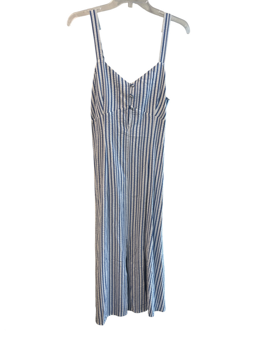 Splendid Size Small Blue & White No Fabric Tag Striped Side Zip slit Dress Blue & White / Small