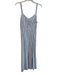 Splendid Size Small Blue & White No Fabric Tag Striped Side Zip slit Dress Blue & White / Small
