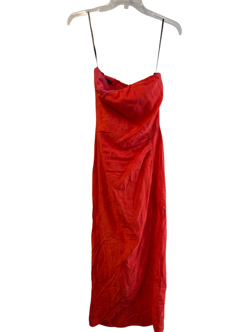 Vix Paula Hermanny Size XS Orange Red Viscose Strapless stretch back panel Dress Orange Red / XS
