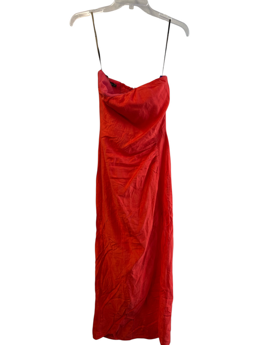 Vix Paula Hermanny Size XS Orange Red Viscose Strapless stretch back panel Dress Orange Red / XS
