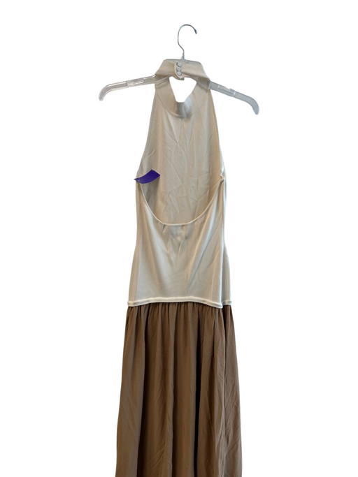 Solid & Striped Size Est Small Cream & Tan No Fabric Tag Color Block Maxi Dress Cream & Tan / Est Small