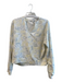 Splendid Size Small Yellow & Blue Sable Long Sleeve Leaf Print Top Yellow & Blue / Small