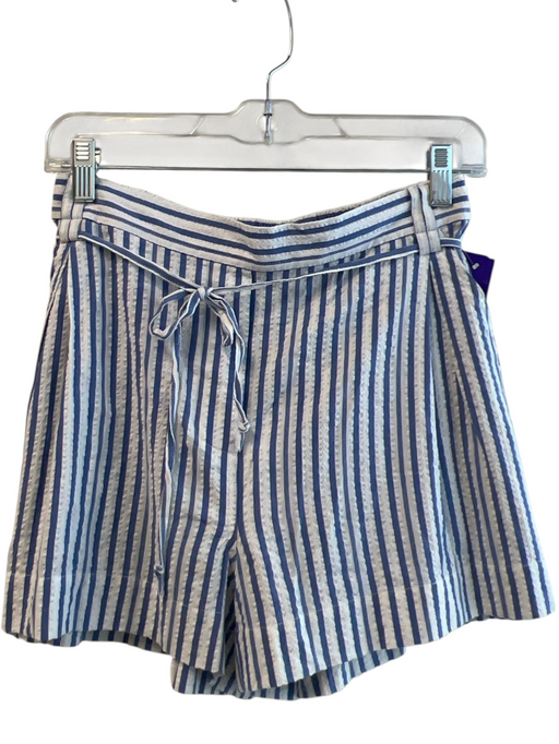 Splendid Size Small Blue & White No Fabric Tag Striped Tie at Waist Shorts Blue & White / Small