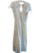 L Space Size Small White Cotton Lined Open Back V Neck Cap Sleeve Dress White / Small