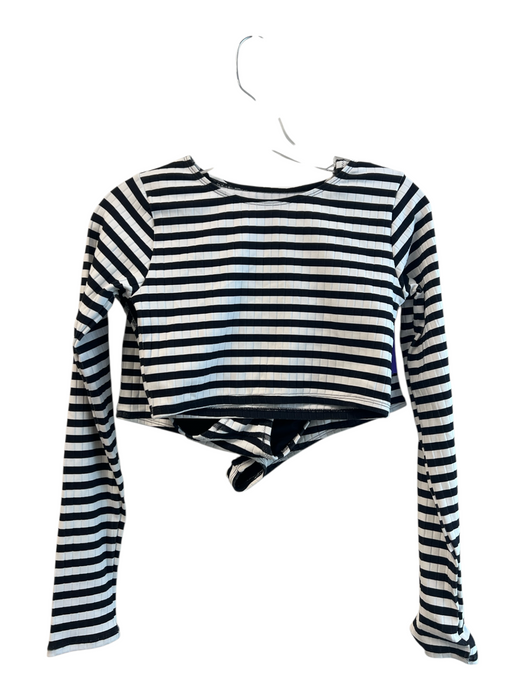 Solid & Striped Size S Black & White Polyamide & Spandex Scoop Neck Swimsuit Black & White / S
