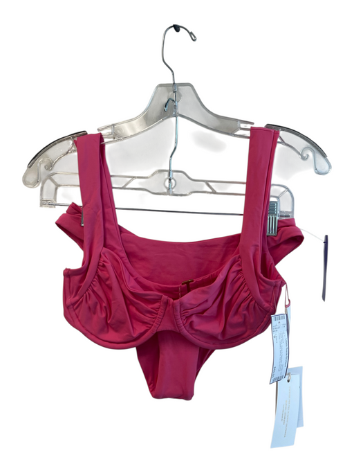 L Space Size S Pink Nylon & Spandex Boning Clasp Cheeky Bikini Swimsuit Pink / S