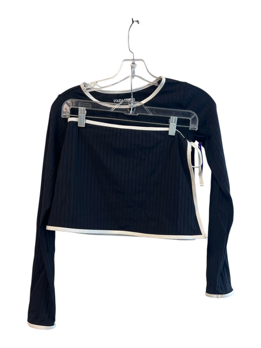Solid & Striped Size S Navy & white Polyamide & Spandex Long Sleeve Coverup Navy & white / S
