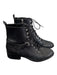 Via Spiga Shoe Size 39 Black Leather Side Zip lace up Buckle Detail Booties Black / 39