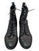 Via Spiga Shoe Size 39 Black Leather Side Zip lace up Buckle Detail Booties Black / 39