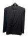 Canali Black Wool Solid Double Breasted Men's Suit 48R