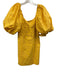 Farm Rio Size S Yellow Cotton Eyelet Puff Sleeve Mini Dress Yellow / S