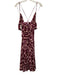 ME+EM Size 8 purple & pink Polyester Cut Out Floral Ruched Sides Midi Dress purple & pink / 8