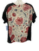 Desigual Size L Black, Turquoise, Red portrait graphic Sheer Panel Top Black, Turquoise, Red / L