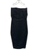 Rick Owens Size 4 Black Cotton Blend Strapless Darted Pocketed Bodycon Dress Black / 4