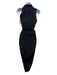 Rick Owens Size Est S Black Missing Fabric Tag Semi Sheer Wrap Blouson Dress Black / Est S