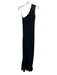 Yigal Azrouel Size 2 Black Viscose Blend One Shoulder Faux Leather Accents Dress Black / 2