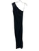 Yigal Azrouel Size 2 Black Viscose Blend One Shoulder Faux Leather Accents Dress Black / 2