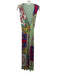 Etro Size 40 Green & Multi Viscose Mixed Print Sleeveless Wrap Front Dress Green & Multi / 40
