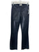 L'agence Size 26 Midnight blue Cotton Blend Coated Denim Raw Hem Flare Jeans Midnight blue / 26