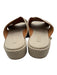 Naghedi Shoe Size 39.5 Beige Neoprene Woven Criss Cross Platform Slide Sandals Beige / 39.5