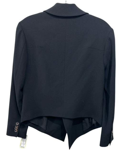 Derek Lam 10 Crosby Size 2 Black Triacetate Blend One Button Cropped Back Jacket Black / 2