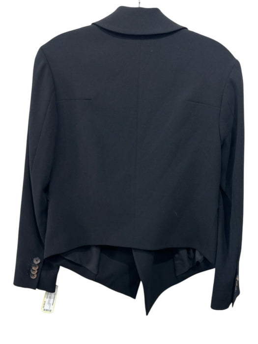 Derek Lam 10 Crosby Size 2 Black Triacetate Blend One Button Cropped Back Jacket Black / 2