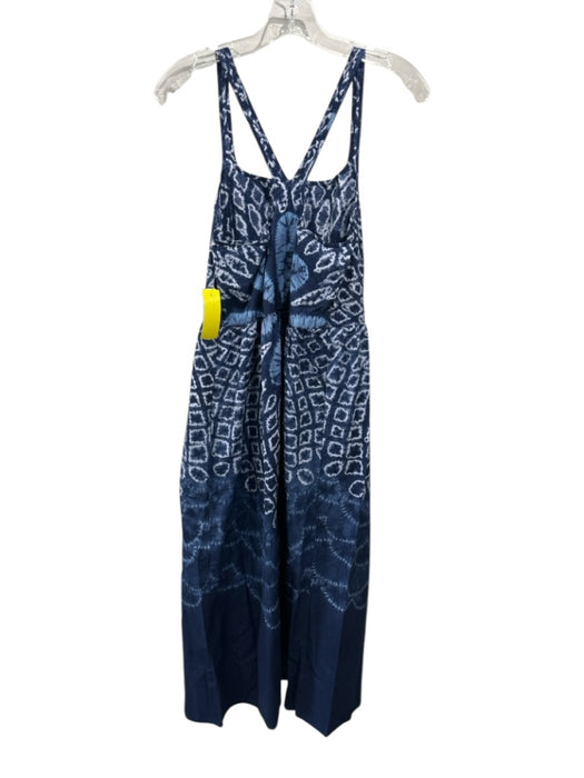 Sea New York Size XS Blue & White Cotton Tie Dye Sleeveless Y Back Dress Blue & White / XS