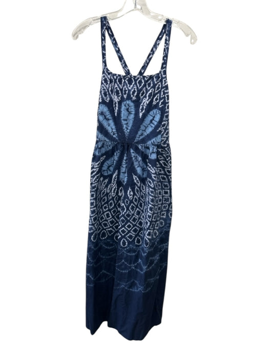 Sea New York Size XS Blue & White Cotton Tie Dye Sleeveless Y Back Dress Blue & White / XS