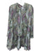 Etro Size 40 Mint Green & Multi Polyester Paisley Accordion Pleat Dress Mint Green & Multi / 40